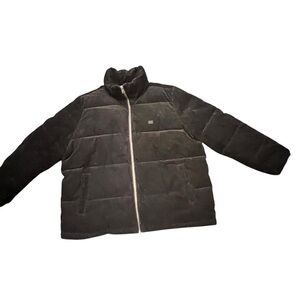 Levi Strauss Corduroy Coat Jacket Black Red Tab Full Zipper Men Size XXL Western